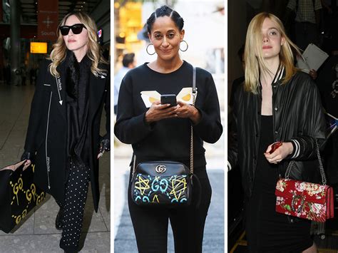 celebrities with gucci bags|gucci's famous looks.